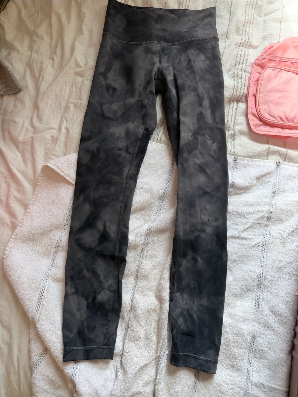 lululemon athletica Black Marble-Effect High-Rise wunder train leggings